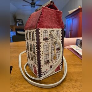 Chic Red and Cream Women's Bag